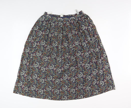 Viyella Women's Multicoloured Paisley Skirt, Size 12