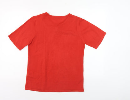 Back view of Honor Millburn Women's Red S jumper V-Neck
