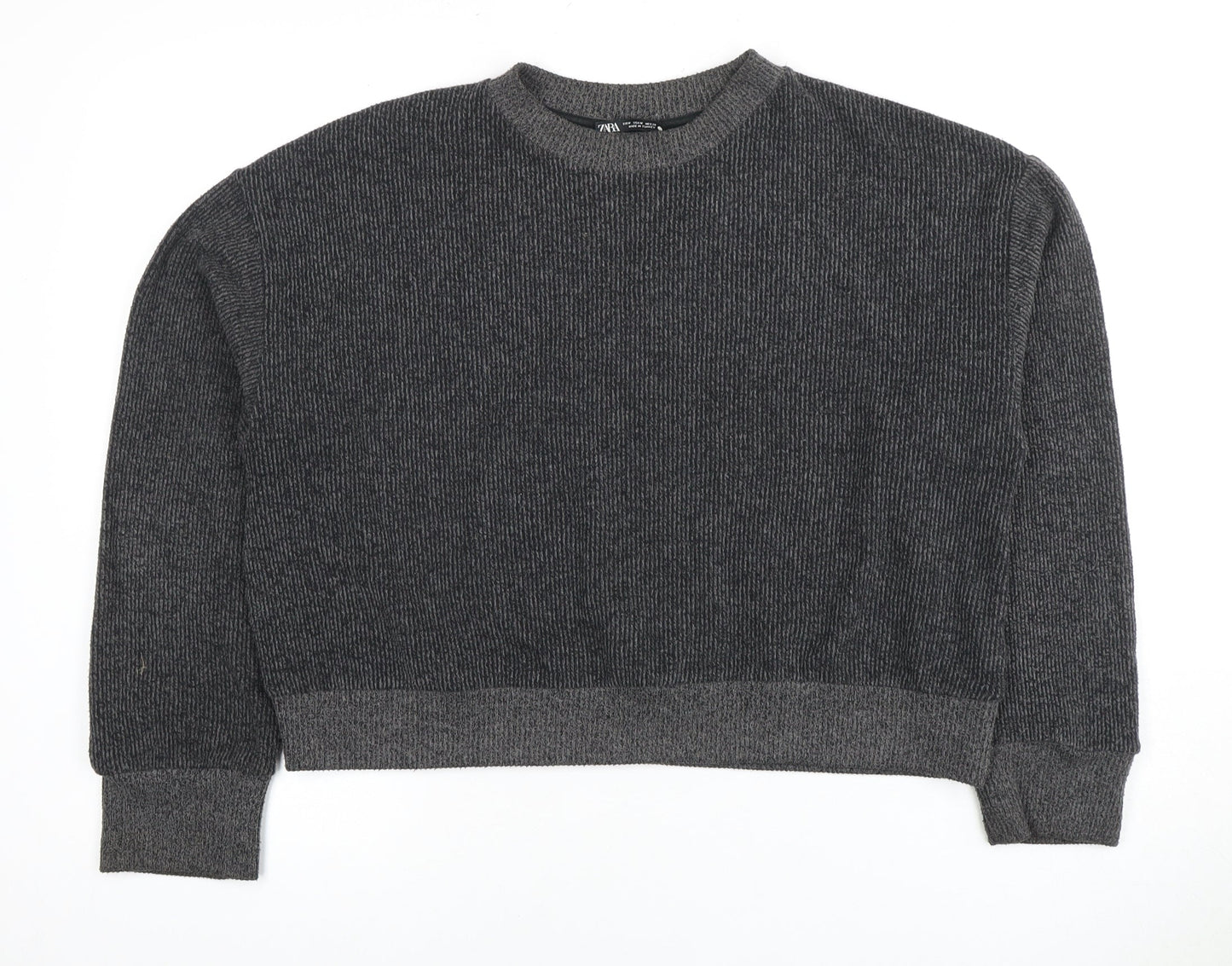 Zara Women's Grey Knit Pullover Jumper Size 12
