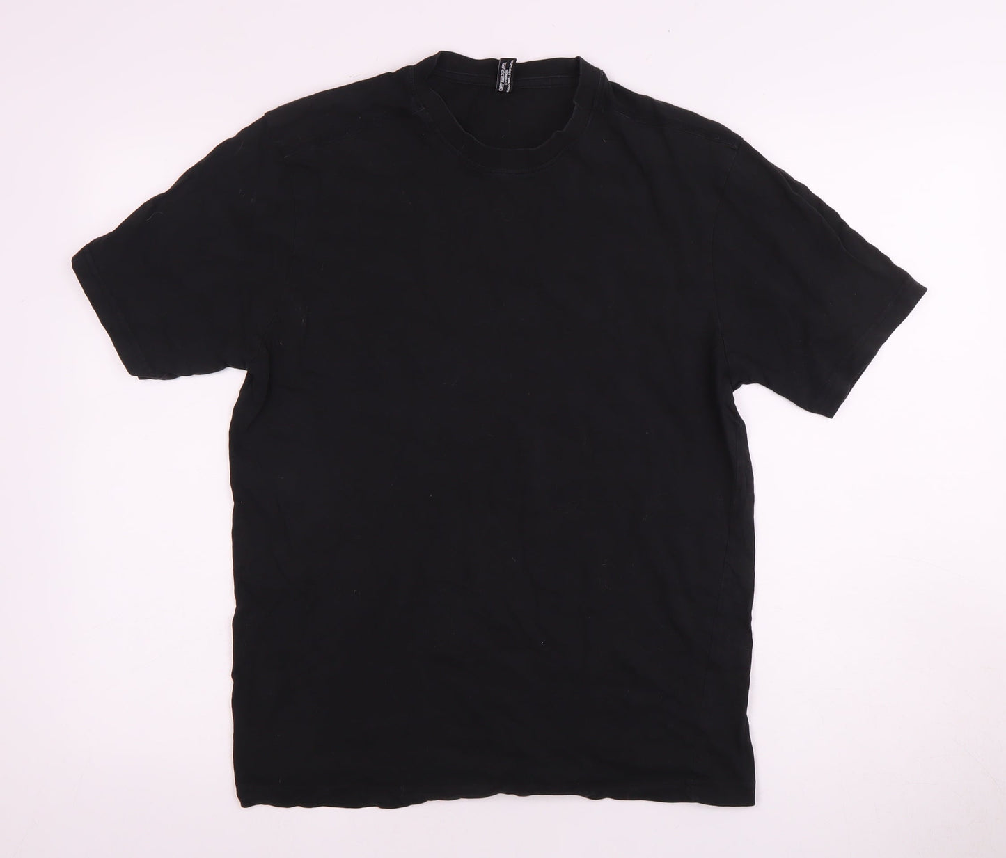 Donnay Unisex Black Cotton Crew Neck T-Shirt