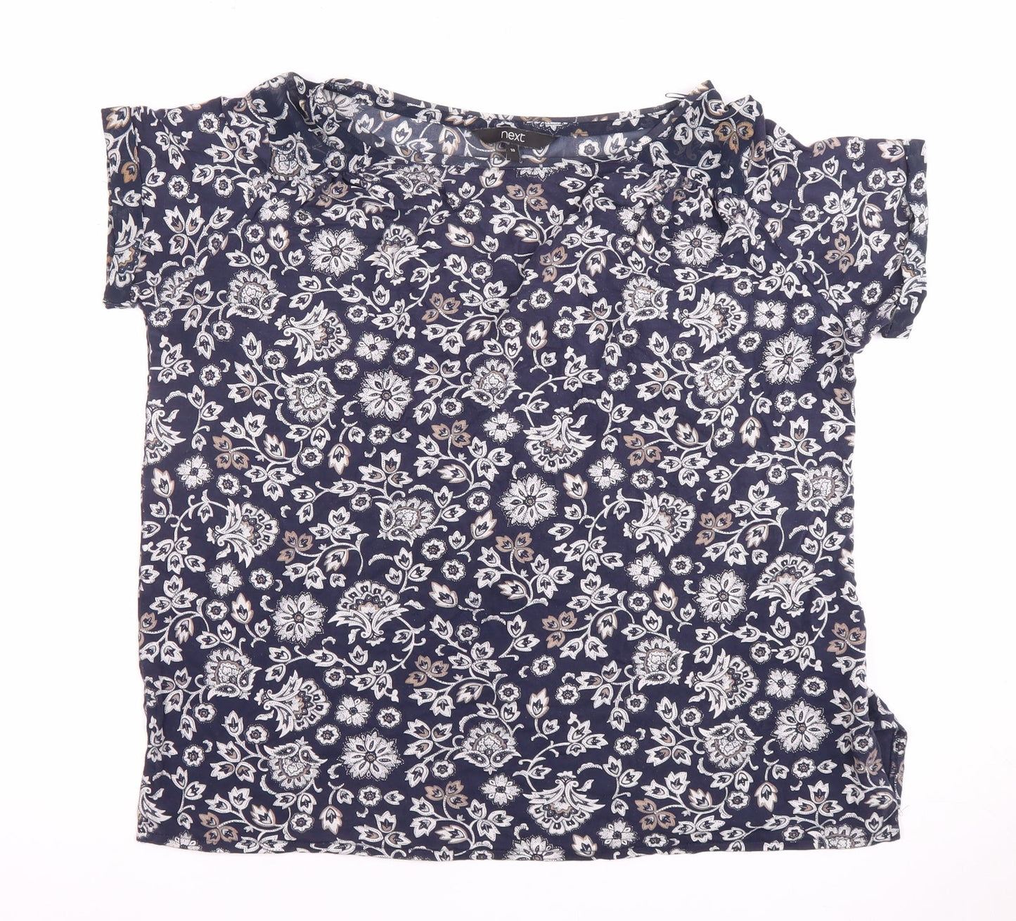 Next Women's Blue Floral Blouse - Size 10 Tunic