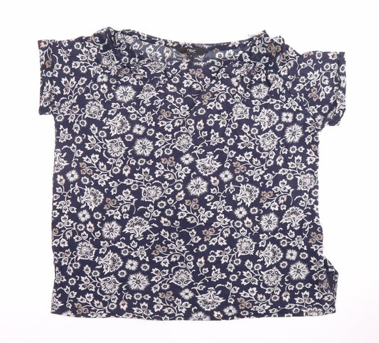 Next Women's Blue Floral Blouse - Size 10 Tunic
