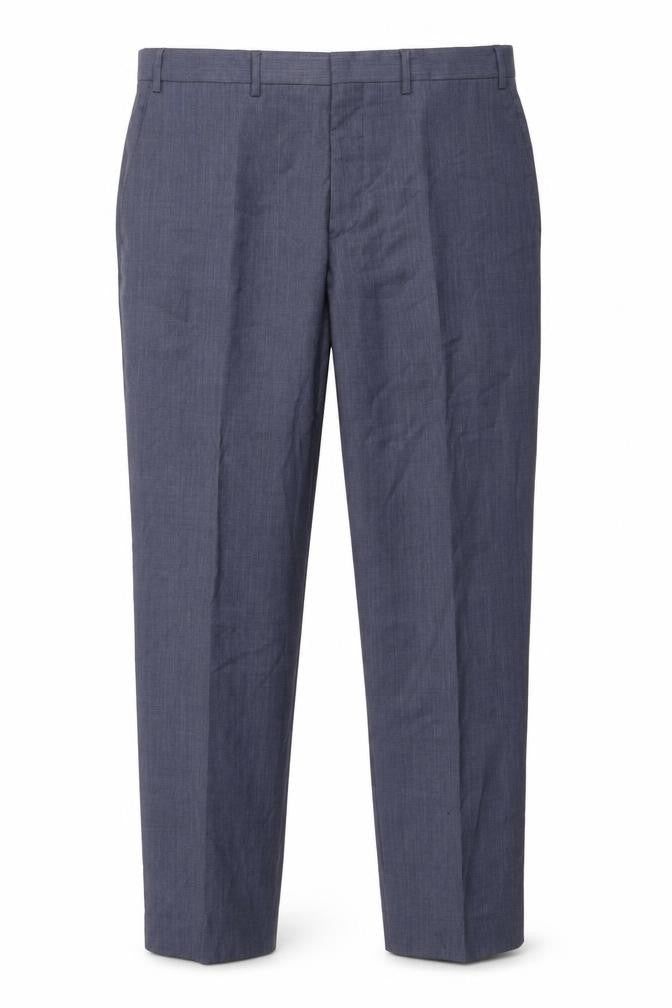 West End Men's Blue Dress Pants, Size L, Wool Blend