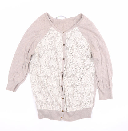 Marks & Spencer Women's Beige Lace Cardigan Size 10