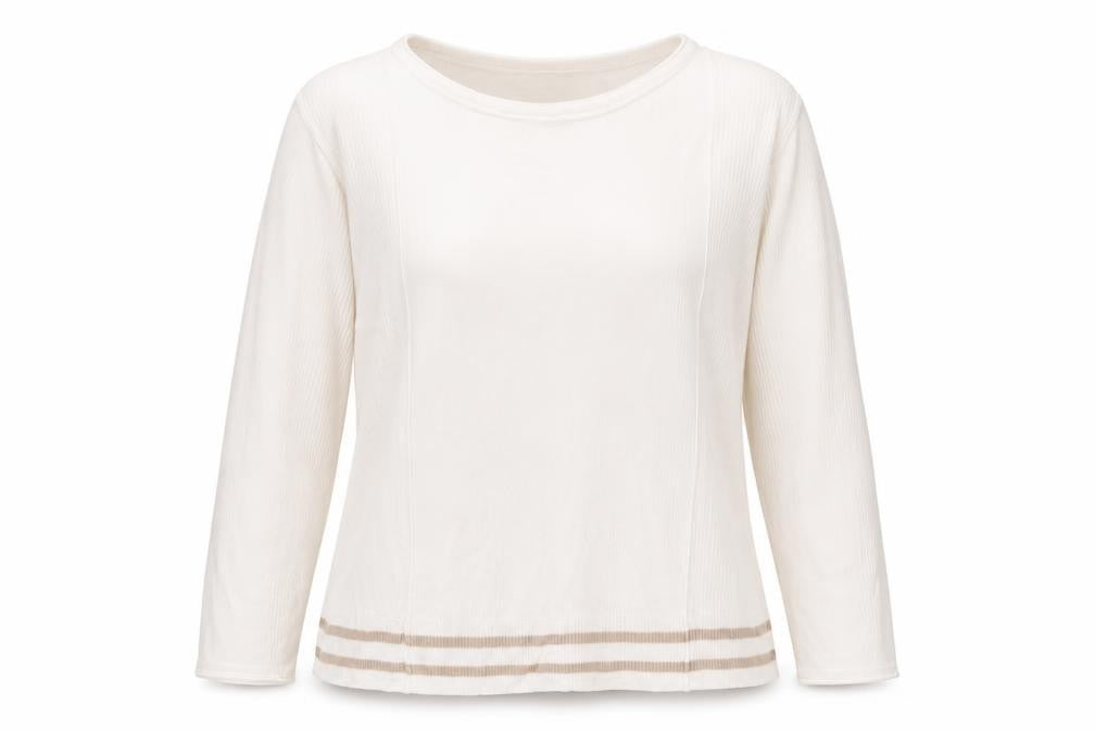 Next Women's White Long Sleeve Round Neck Top