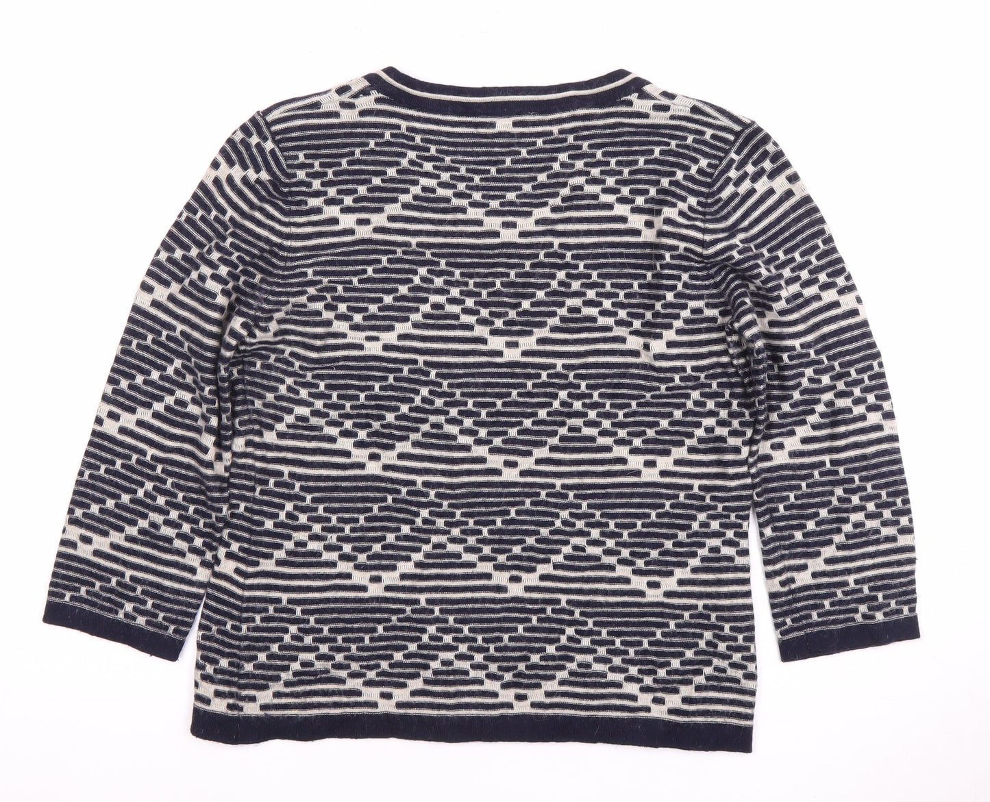 CC Women's Blue Geometric Pullover Jumper Size 12