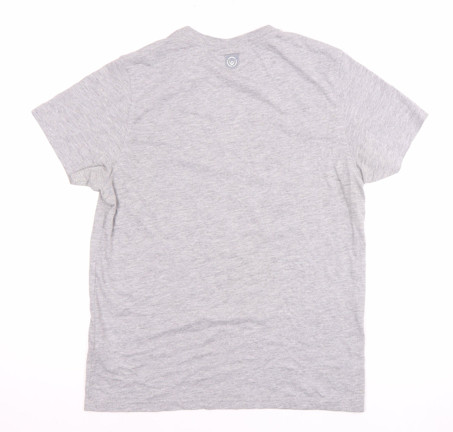 Duck and Cover Men's Grey Graphic Print T-Shirt M