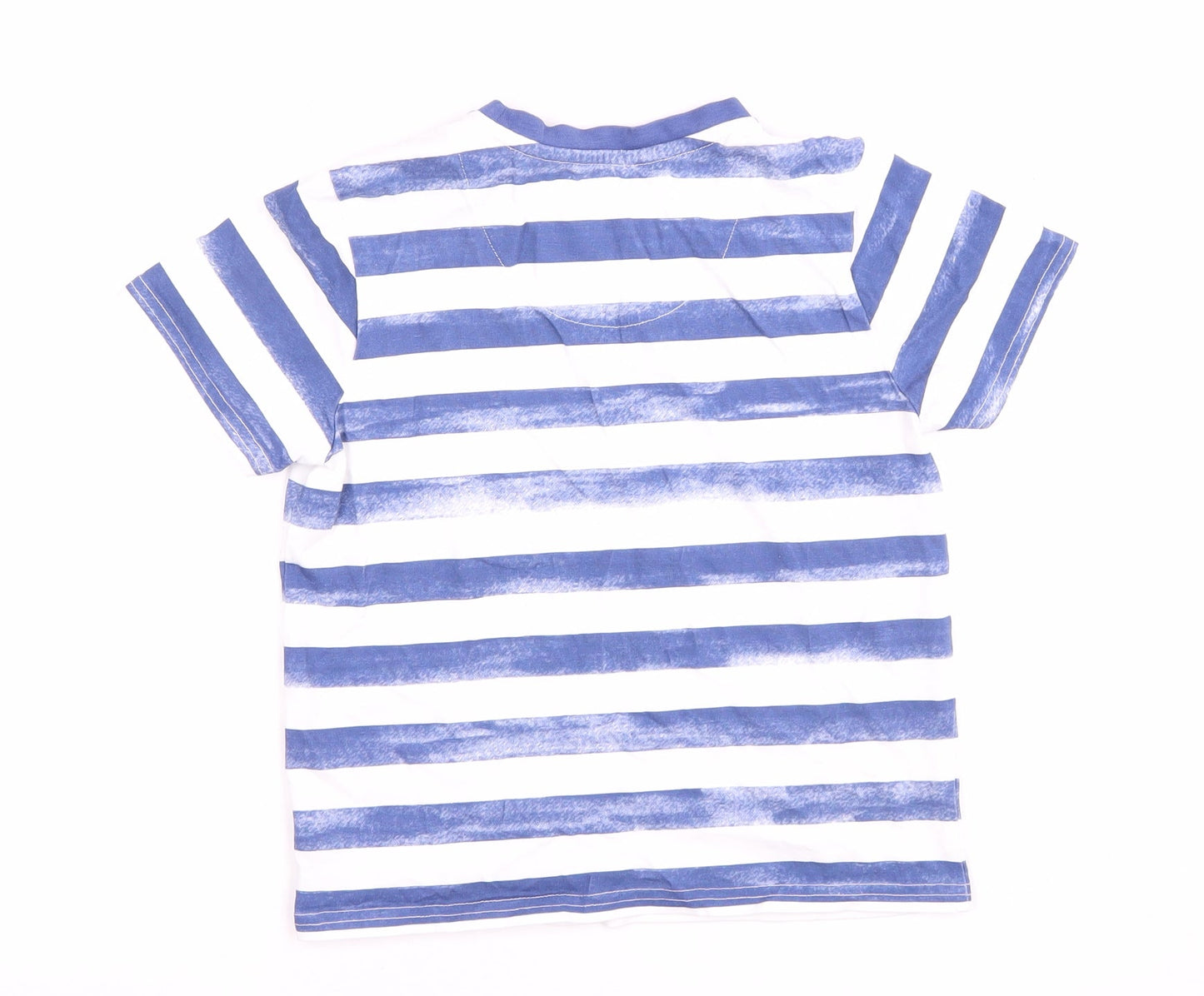Crew Clothing Blue Striped Boys T-Shirt, 8-9 Years, Cotton, Casual Wear