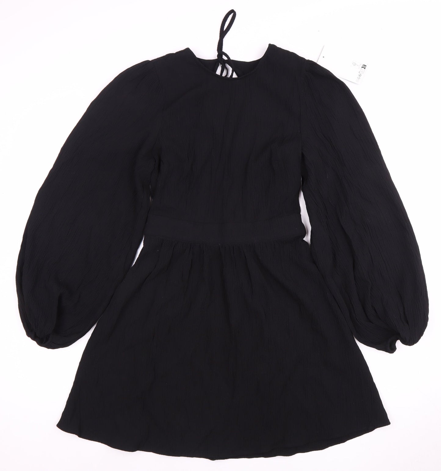 NA-KD Women's Black Balloon Sleeve Dress, Size 8