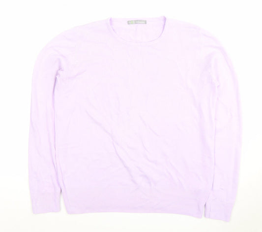 Marks and Spencer Women's Purple Pullover Jumper - Size 14