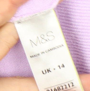 Marks and Spencer Women's Purple Pullover Jumper - Size 14