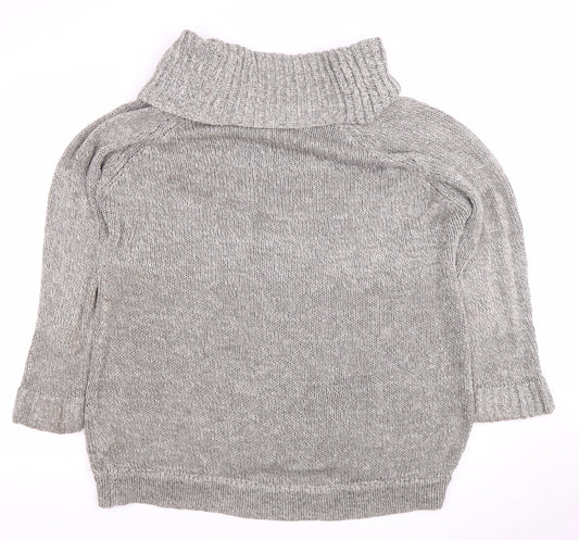 Dorothy Perkins Women's Grey Roll Neck Jumper Size 20