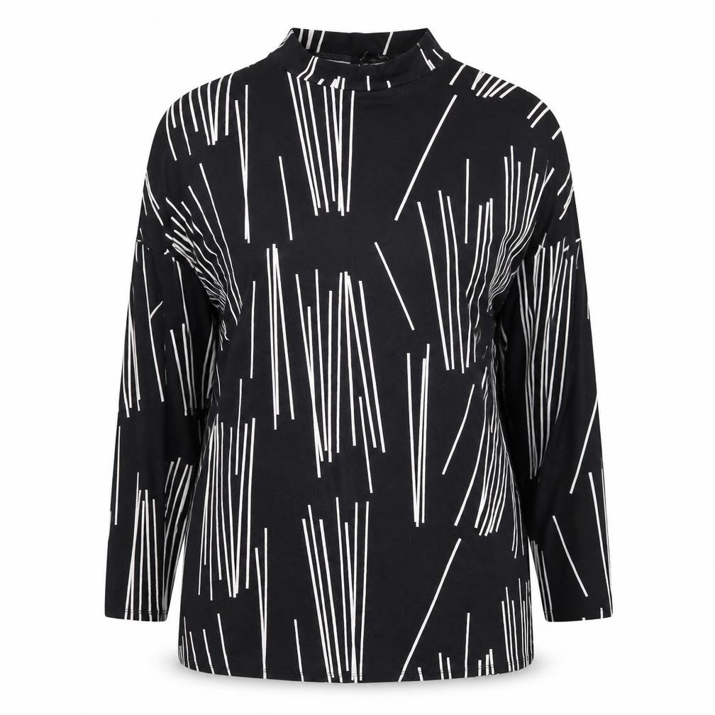 Cavalli Women's Black Jersey High Neck Top Size 16