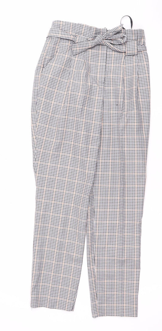 Miss Selfridge Women's Multicoloured Check Trousers, Size 6