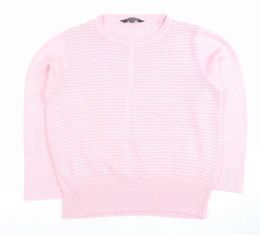 Bonmarché Women's Pink Crew Neck Pullover Jumper Size 18