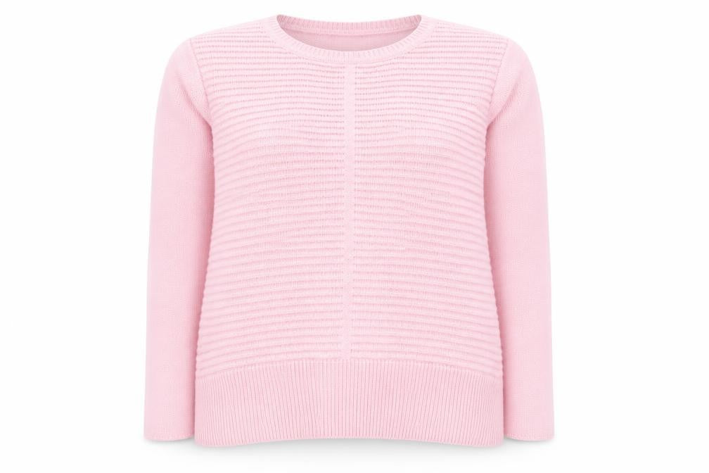 Bonmarché Women's Pink Crew Neck Pullover Jumper Size 18