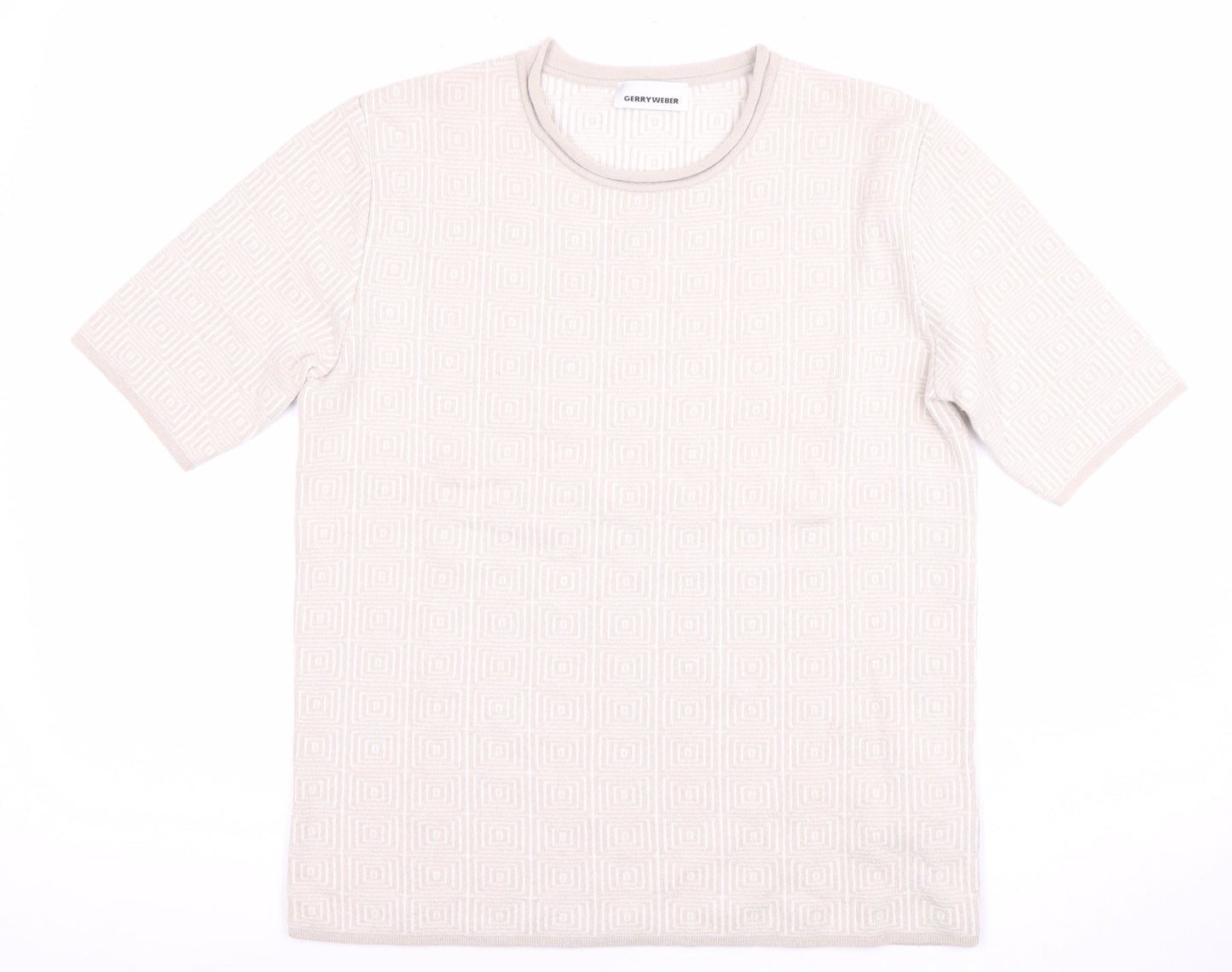 Gerry Weber Women’s Beige Geometric T-Shirt Size 14