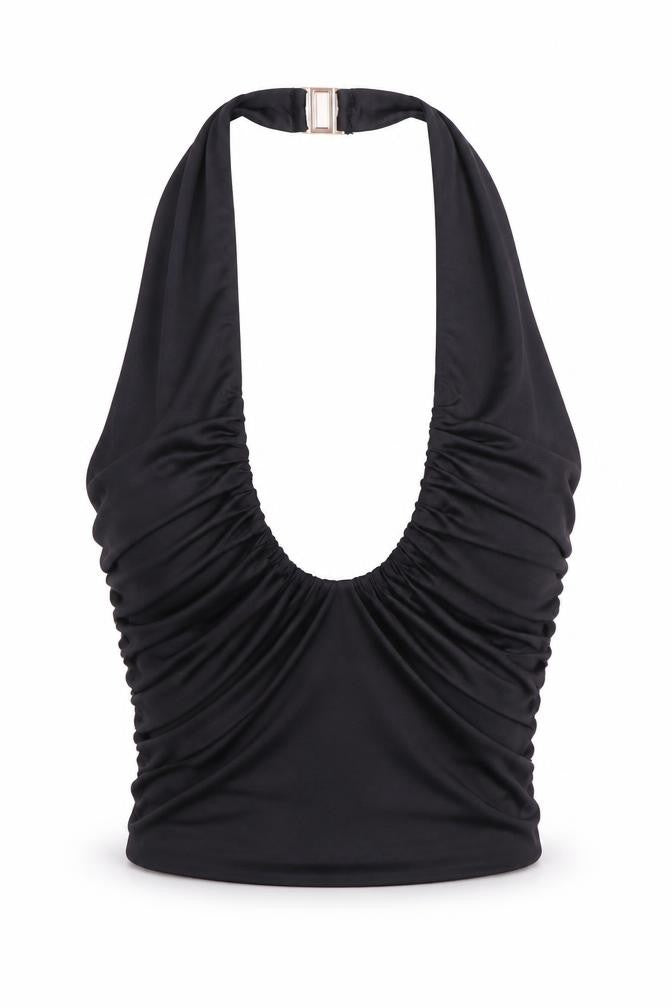 Oh Polly Women's Black Halter Bra-Top Camisole Size 6