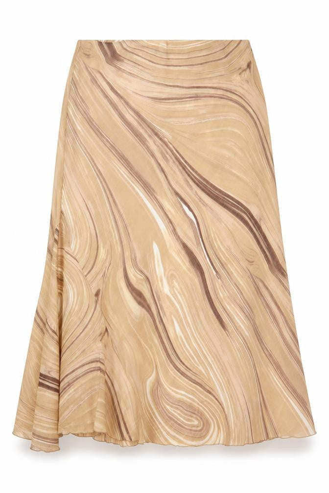 Amaranto Women's Beige Geometric Skirt Size 14