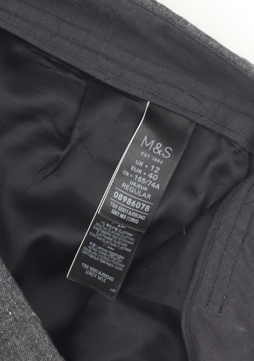 Marks and Spencer Grey Women's Trousers Size 12