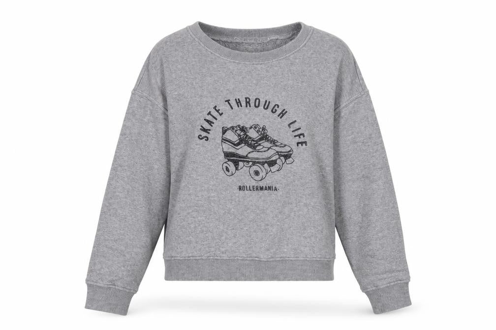 Pull&Bear Women's Grey Pullover Sweatshirt, Size 8