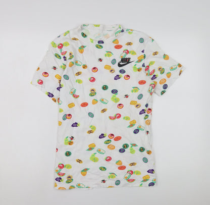 Nike Women's Multicoloured XS Fruit Print T-Shirt