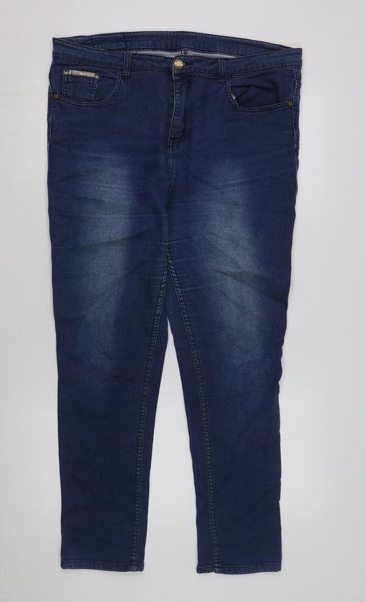 AVON Women's Blue Skinny Jeans, Size 18, Mid Rise