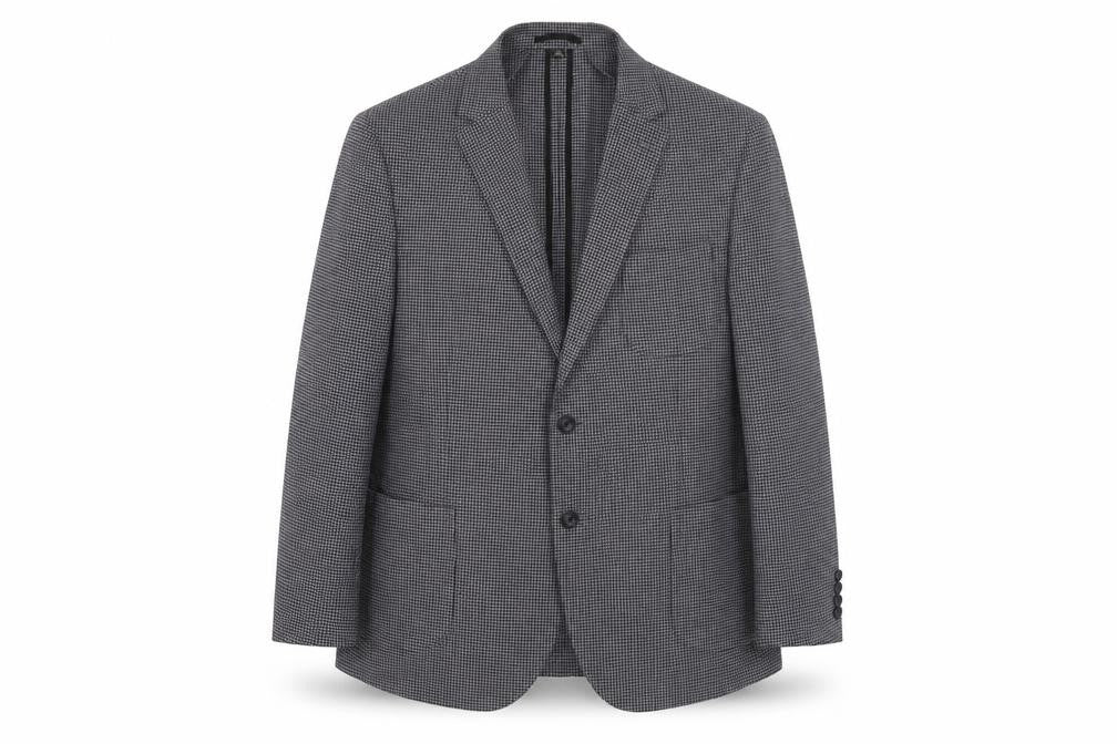 Marks & Spencer Men's Blue Check Blazer, Size 46 Reg