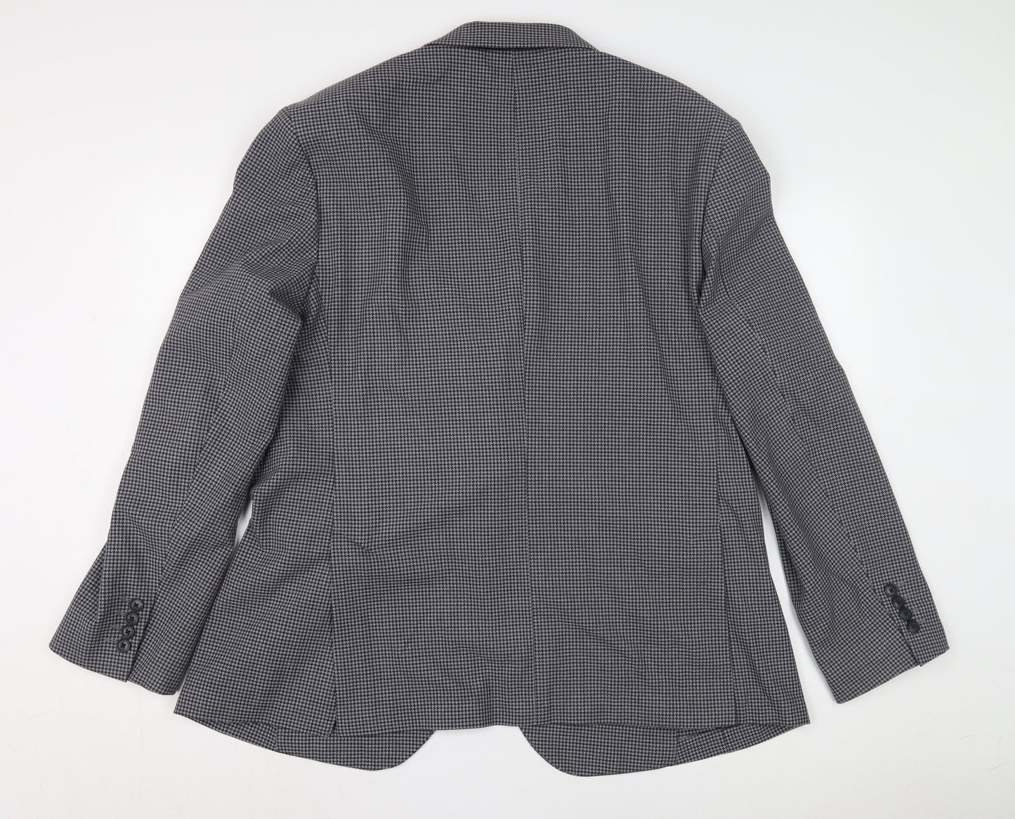Marks and Spencer Men's Blue Check Blazer, Size 46 Reg