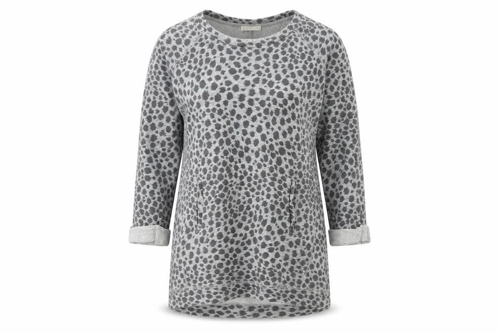 Whistles Women's Grey Animal Print Sweatshirt Size 14