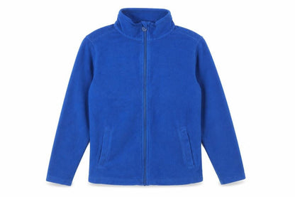 Front view of Regatta boys’ blue track jacket, size 30, full zip