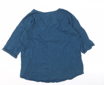 Beloved Women's Blue XL Round Neck Top