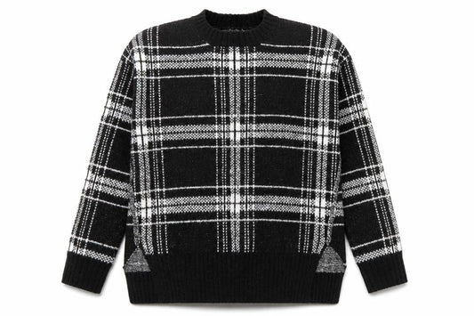 Marks & Spencer Women's Black Plaid Pullover Jumper