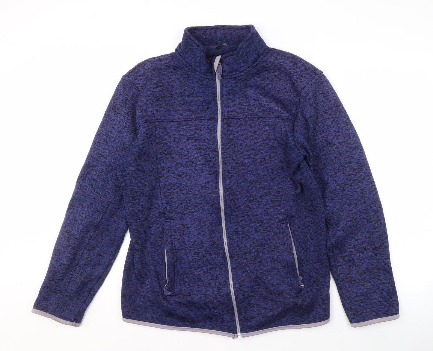 Crane Men's Blue Basic Jacket, Size L, Stand-Up Collar