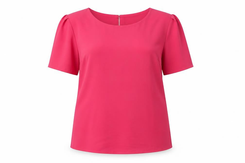 Oasis Women's Pink Blouse 12 Scoop Neck