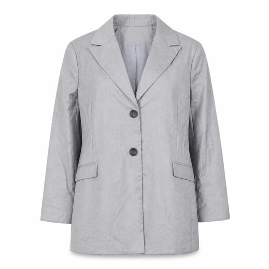 boohoo Women's Grey Blazer Size 8 Mid-Length Lined