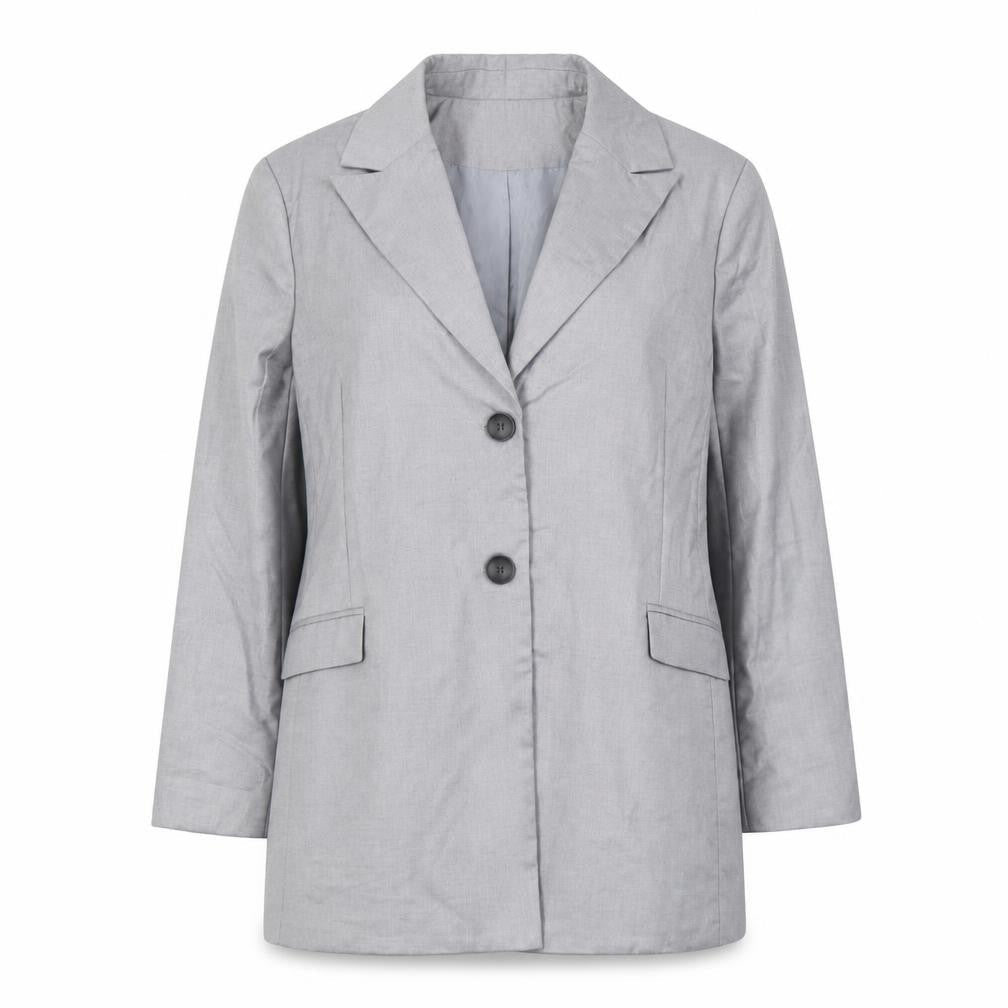boohoo Women's Grey Blazer Size 8 Mid-Length Lined