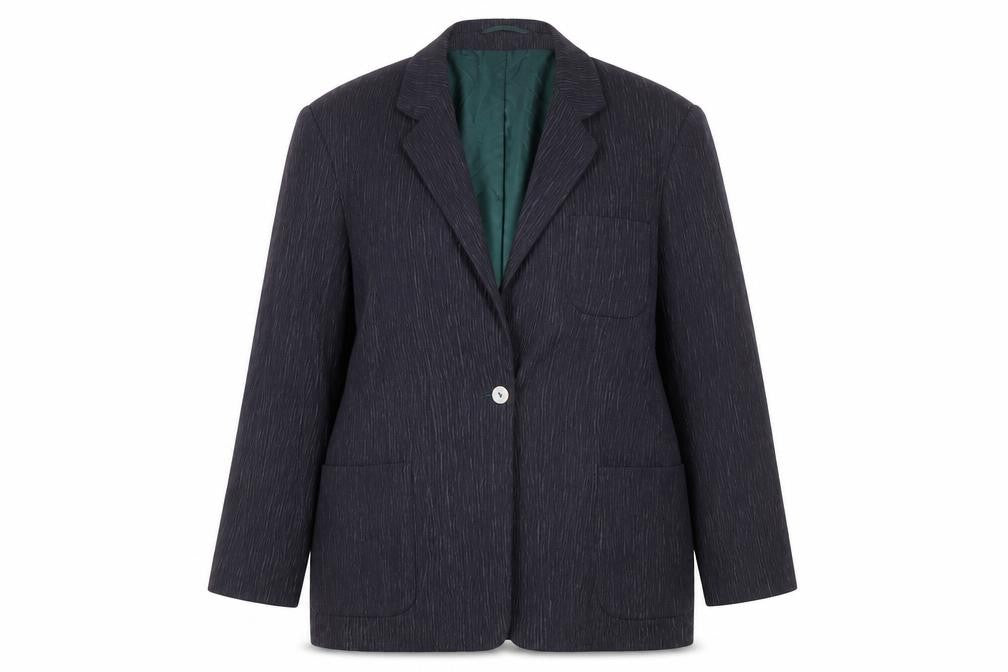 Élégance Women's Black Blazer Size 14 Regular Notch Lapel