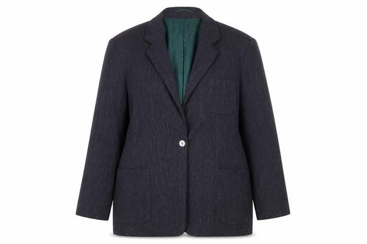 Élégance Women's Black Blazer Size 14 Regular Notch Lapel