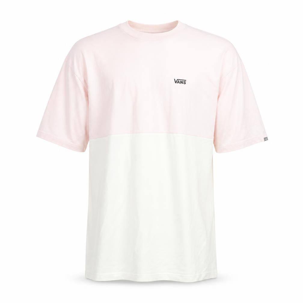 Vans Men's Pink Colourblock T-Shirt, Medium, Cotton