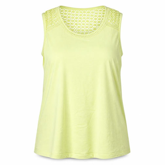 Bonmarché Women's Yellow Cotton Tank Top Size 18