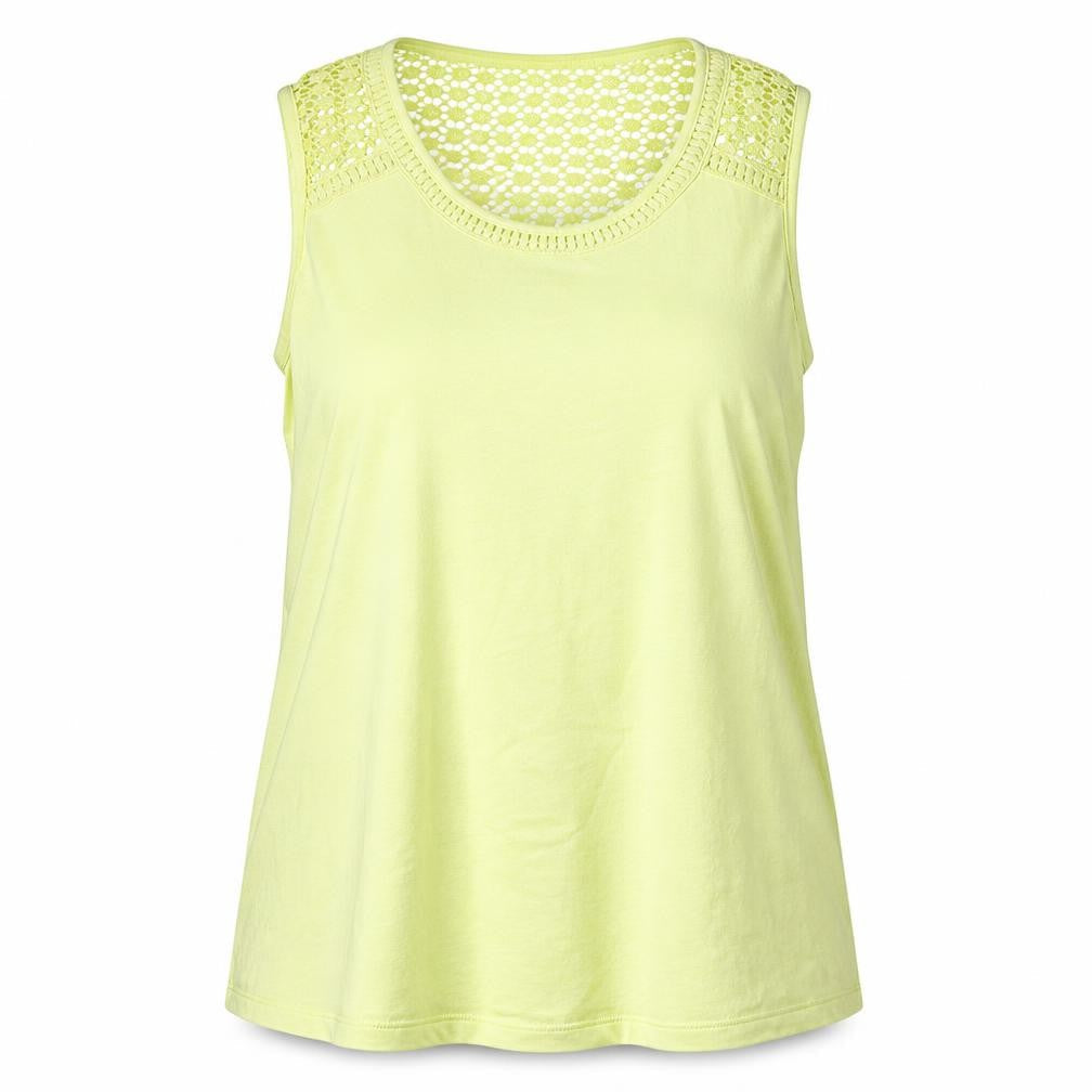 Bonmarché Women's Yellow Cotton Tank Top Size 18