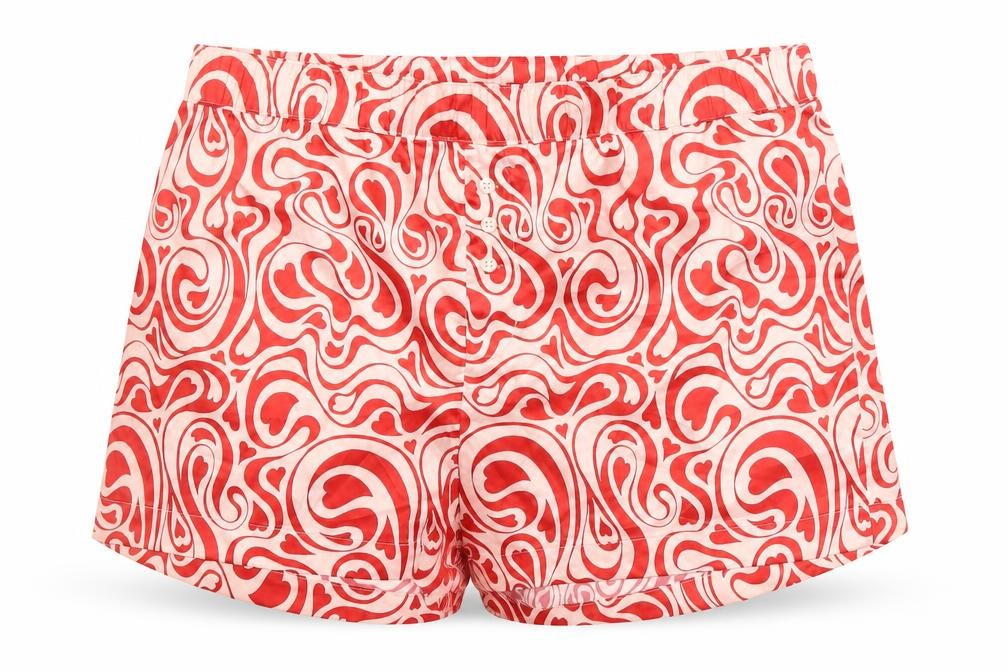 Monki Women's Red Graphic Print Sleep Shorts XL