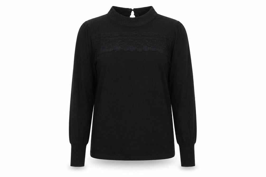 Warehouse Women's Black Size 14 High Neck Blouse