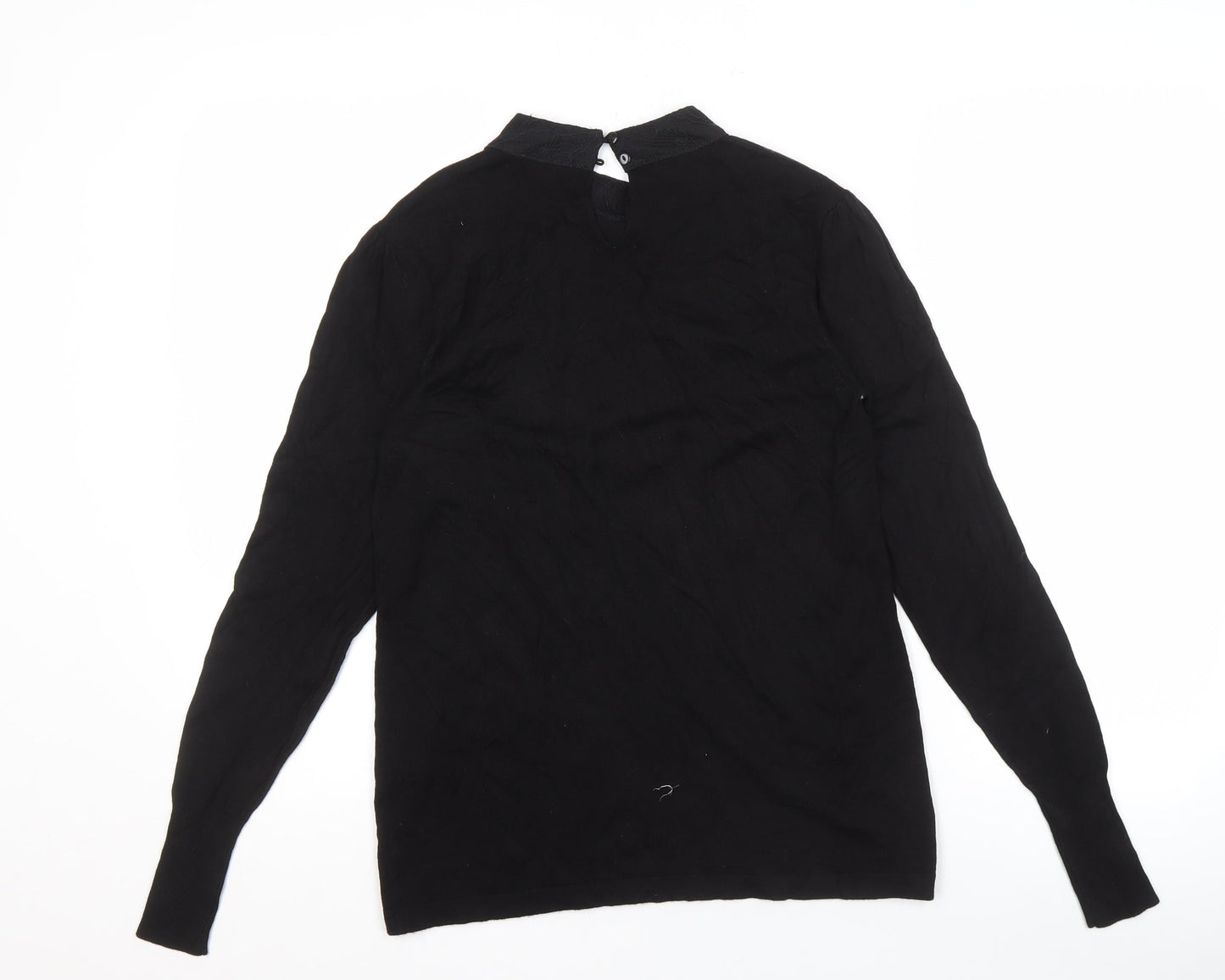 Warehouse Women's Black Size 14 High Neck Blouse