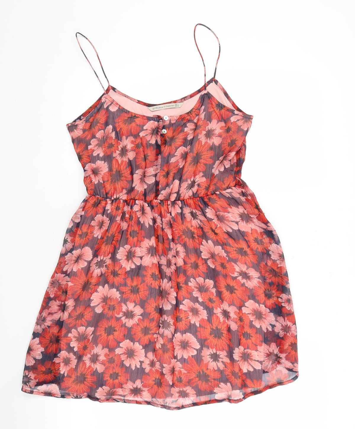 Zara Women's Multicoloured Floral Dress M