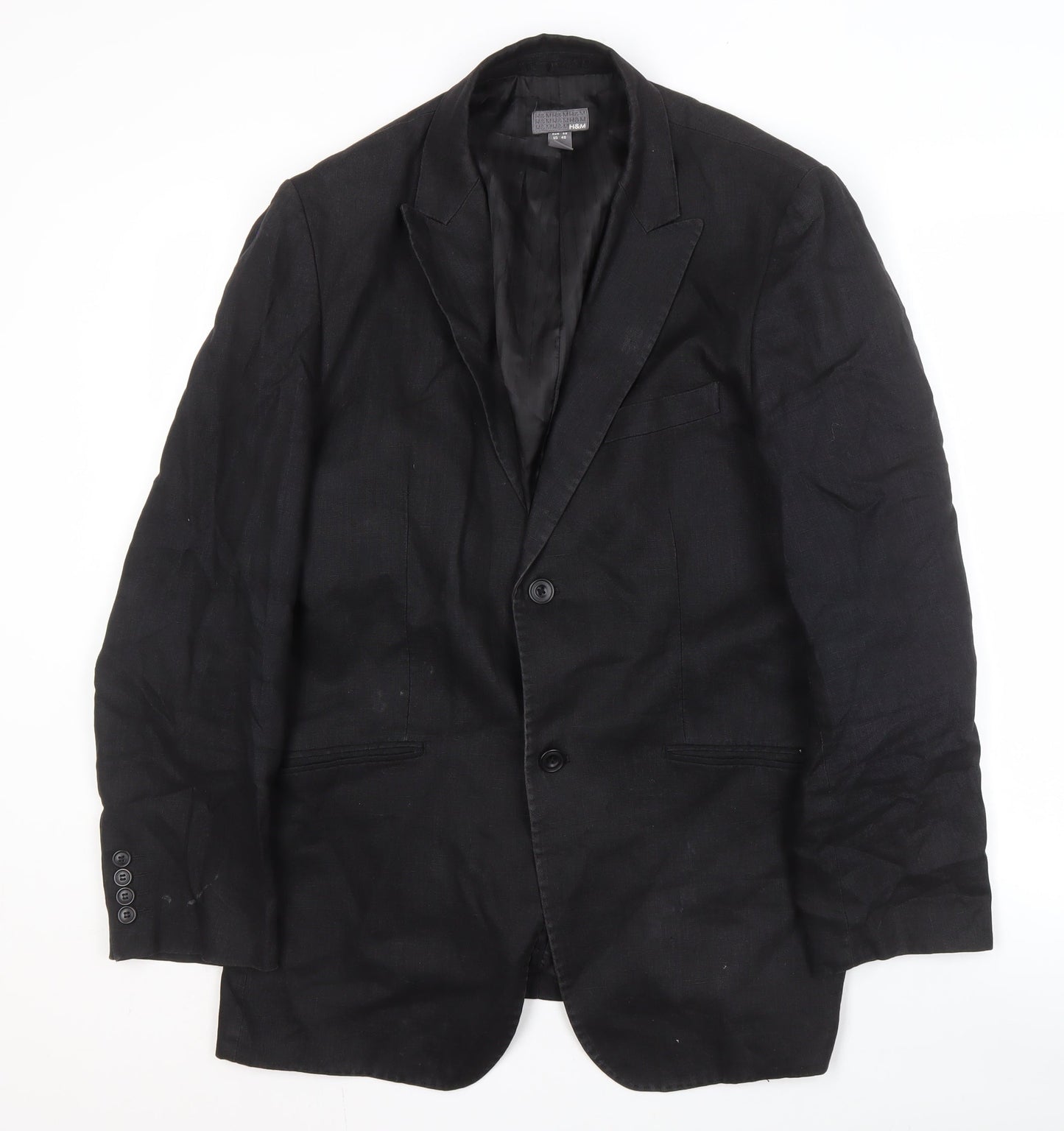 H&M Men's Black Blazer Size 40 Formal Wear