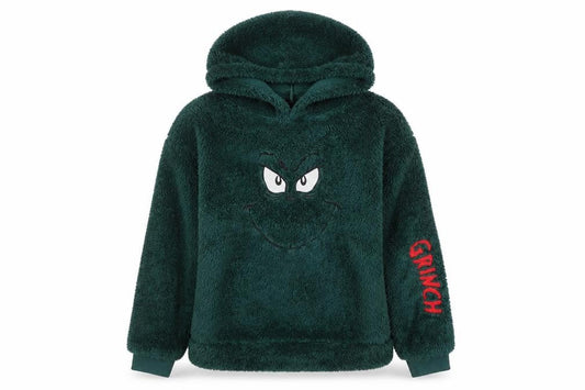The Grinch Unisex Adults Green Hooded Jumper