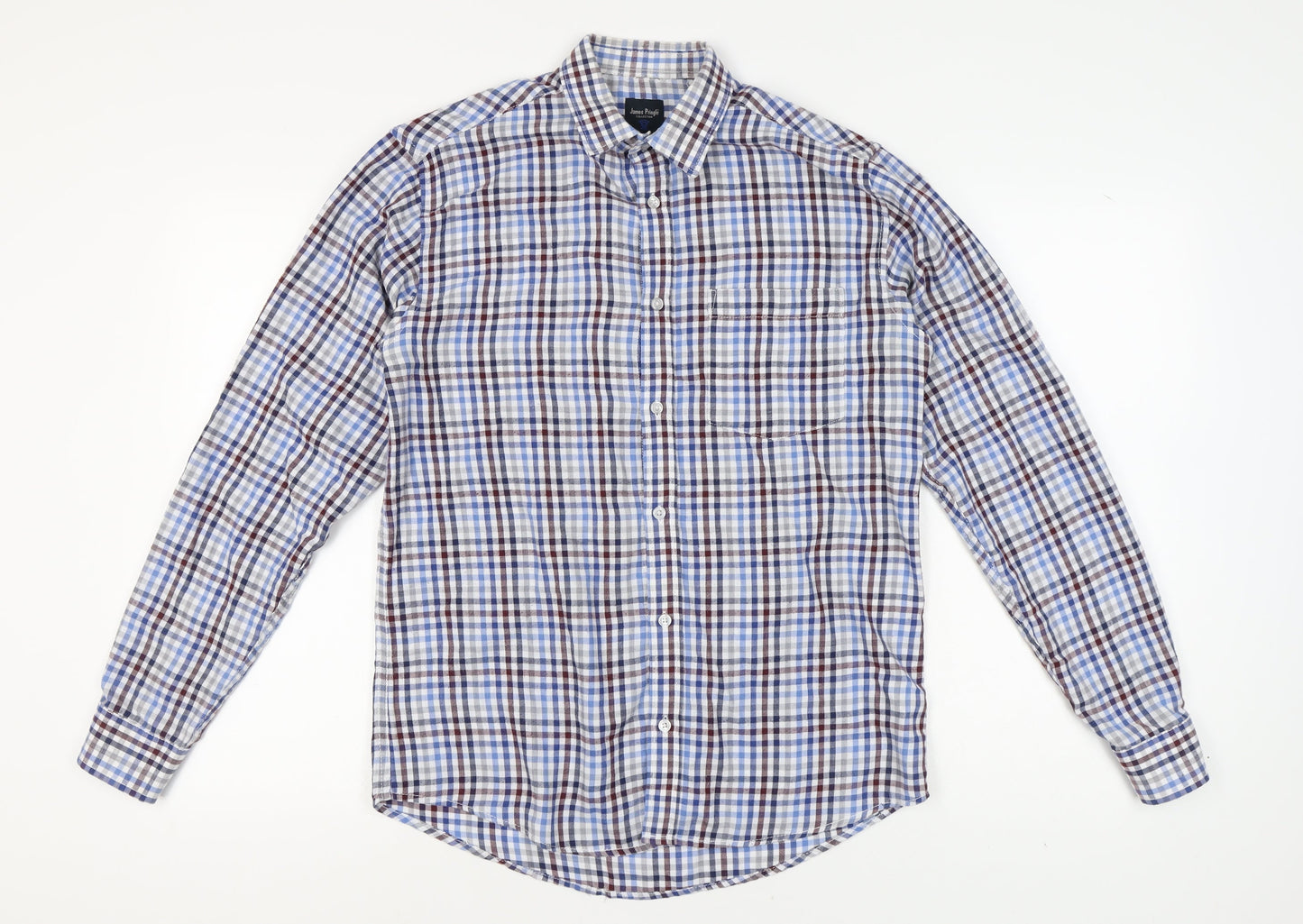 James Pringle Men's Blue Check Shirt S