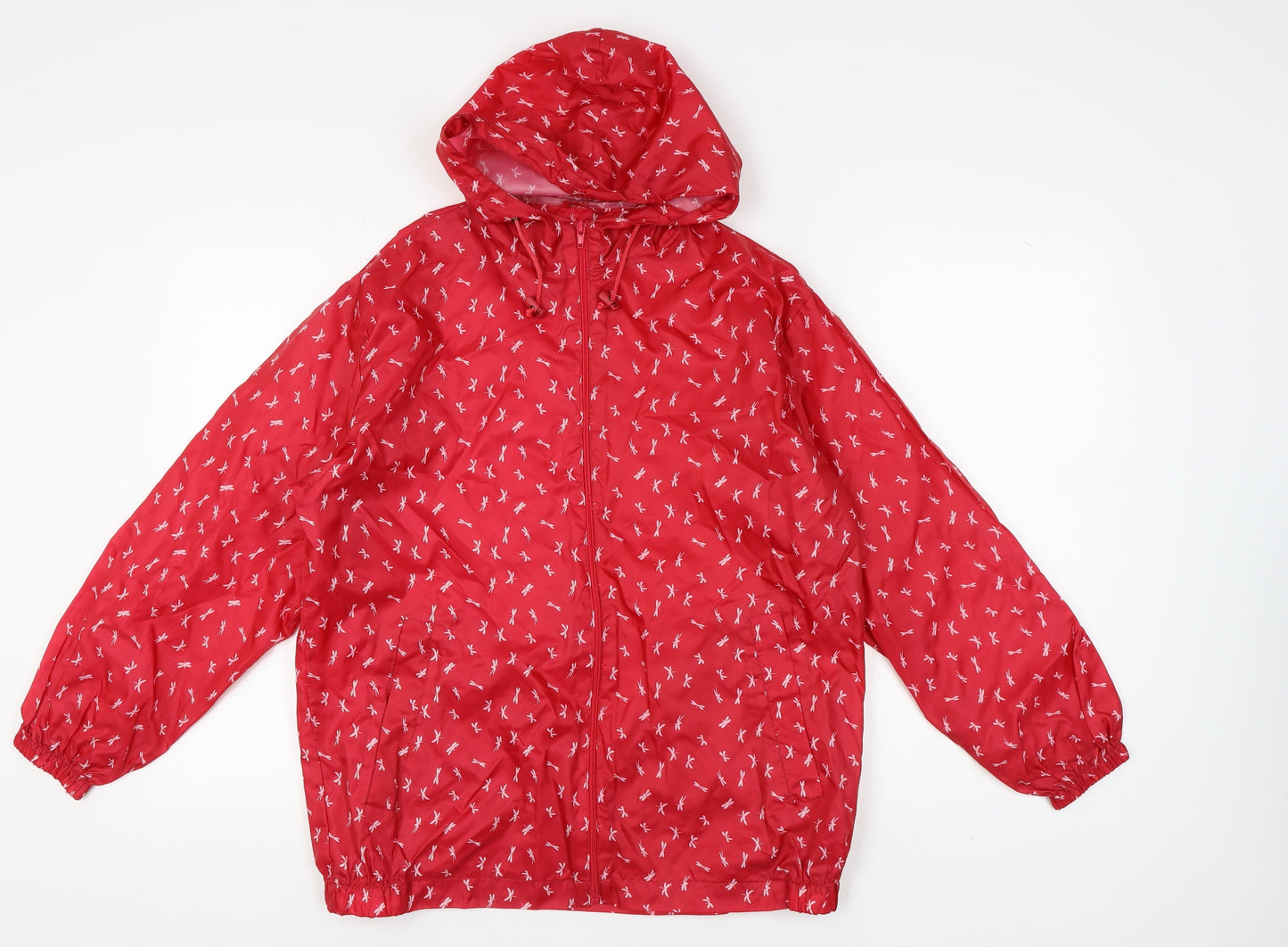 Arctic Storm Women's Red Floral Windbreaker Jacket S